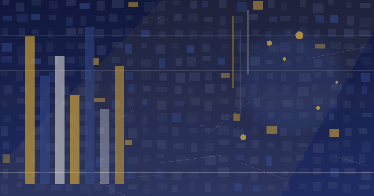Betriebsausgaben absetzen Selbstständige – abstrakte geometrische Illustration in Indigo und Gold