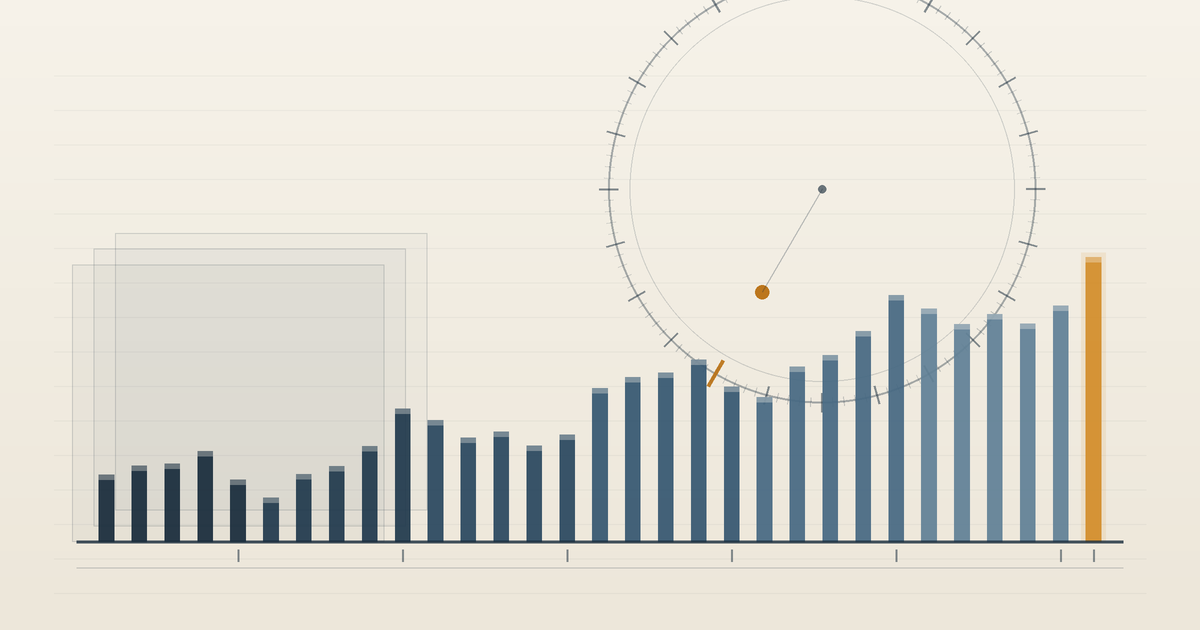 Steuererklärung Selbstständige 2026: abstrakte Grafik mit 31 aufsteigenden Säulen und Zeitmesser als Symbol für die Abgabefrist am 31. Juli 2026
